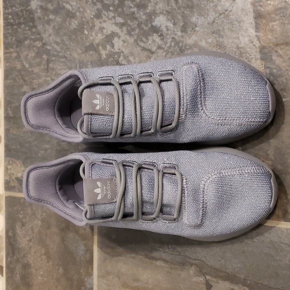 Adidas Tubular Sparkly Grey Shoes Kids Size 5.5 - Picture 7 of 7